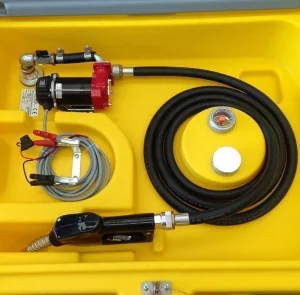 Citerne diesel 440 litres, station de ravitaillement pour vos chantiers, projets et travaux en location chez Valroc SA dans la Broye