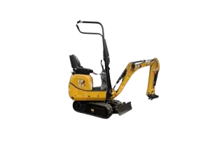 Mini-pelle hydraulique sur chenille pour tous travaux de transformation, terrassement, aménagement extérieur en location chez Valroc SA dans la Broye