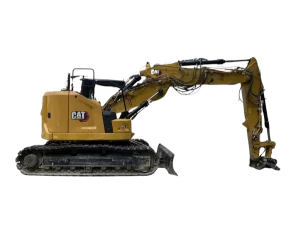 Pelle hydraulique sur chenille pour tous travaux de démolition, transformation, terrassement, aménagement extérieur en location chez Valroc SA dans la Broye